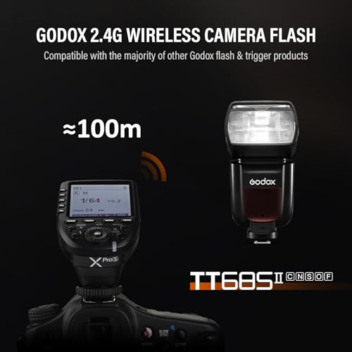 Godox TT685II-C Flash TTL 2.4GHz GN60 High Speed Sync 1/8000s Camera Speedlite Speedlight Light Compatible for Canon Cameras with Filter +Cloth(TT685C Upgraded Version) - Image 4