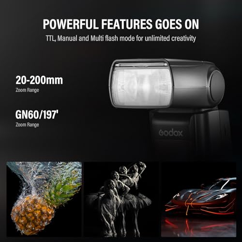 Godox TT685II-C Flash TTL 2.4GHz GN60 High Speed Sync 1/8000s Camera Speedlite Speedlight Light Compatible for Canon Cameras with Filter +Cloth(TT685C Upgraded Version) - Image 5