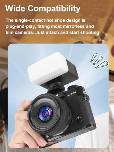 Godox iM30 with Diffuser Godox Mini Flash - Camera Flash GN 15, 7 Power Levels, Manual Flash for Canon/Sony zv1/Sony zve10 /Ricoh gr3/Nikon/Fuji f1-230 Full-Power Flashes/6500Kยฑ200K/3.6S Recycle - Image 5