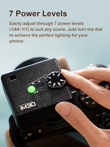 Godox iM30 with Diffuser Godox Mini Flash - Camera Flash GN 15, 7 Power Levels, Manual Flash for Canon/Sony zv1/Sony zve10 /Ricoh gr3/Nikon/Fuji f1-230 Full-Power Flashes/6500Kยฑ200K/3.6S Recycle - Image 7