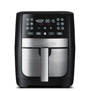 Gourmia 8 Qt Digital Air Fryer GAF826 – XL Capacity with 12 One-Touch Presets, Nonstick Dishwasher Safe Basket, Oil-Free Cooking, ETL-Certified, Sleek Black Finish