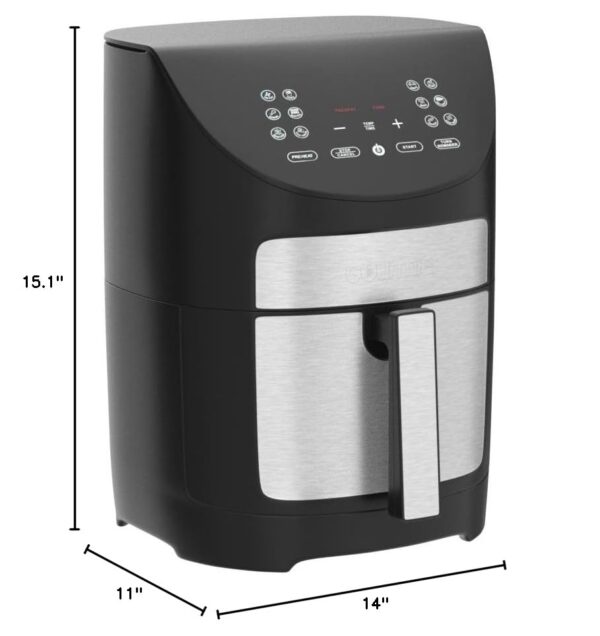 Gourmia GAF798 Digital Air Fryer - No Oil Healthy Frying - 10 One-Touch Cooking Functions - Guided Cooking Prompts - Easy Clean-Up - 7-Quart Basket - Recipe Book Included - Image 4
