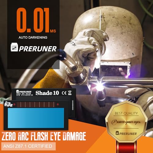 HD Shade 10 2x4 1/4 Auto Darkening Welding Lens, Ture Color Technology 2x4 Welding Lens, Welding Lens Auto Darkening Replacement for a Sugar Scoop Welding Hood or Pancake Welding Hood - Image 4