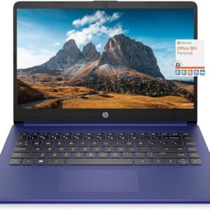 HP 14″ HD Laptop Light-Weight, 16GB RAM, 1TB SSD + 64GB eMMC, AMD 3000 Series Processor, WiFi, Bluetooth, USB A&C, HDMI, Webcam, Win10, Blue, 1 Year Microsoft Office 365 + GM Accessory