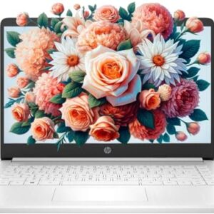 HP 14in Schools and Business Laptop, Intel Quad-Core N4120 CPU, 16GB RAM, 64GB eMMC, 256GB Micro SD, 1-Y Office 365, Webcam, HDMI, WiFi, Win 11 S(White)