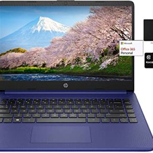 HP 14in Thin Light Laptop, Intel 2-Core N4020, 8GB RAM, 128GB Storage(64GB eMMC+ Micro SD), 1Yr Office, Win 10 Bundle with GalliumPi Mousepad (Blue)