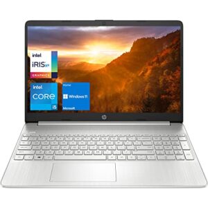 HP 15 Notebook Laptop, 15.6″ Full HD Display, Intel Core i5-1135G7 Processor, 16GB DDR4 RAM, 512GB PCIe SSD, USB Type-C, Webcam, Wi-Fi, Windows 11 Home, Silver