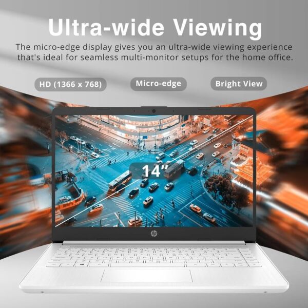 HP 2024 Premium 14" Micro-edge Portable Laptop Student Business, Intel Quad-Core N4120, 16GB RAM, 384GB (128GB eMMC+ 256GB Card), Webcam, WiFi, Windows 11S + 1 Year Office 365, MarxsolAccessory Silver - Image 5