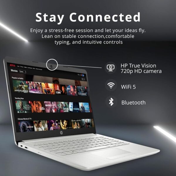 HP 2024 Premium 14" Micro-edge Portable Laptop Student Business, Intel Quad-Core N4120, 16GB RAM, 384GB (128GB eMMC+ 256GB Card), Webcam, WiFi, Windows 11S + 1 Year Office 365, MarxsolAccessory Silver - Image 8
