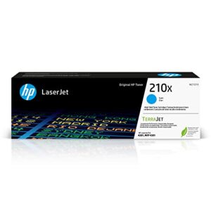 HP 210X Cyan High-Yield Toner Cartridge | Works Color Laserjet Pro 4201, Color Laserjet Pro MFP 4301 Series | W2101X