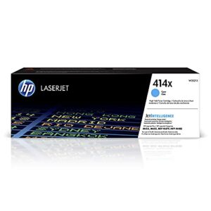 HP 414X Cyan High-yield Toner Cartridge | Works with HP Color LaserJet Enterprise M455dn, MFP M480f; HP Color LaserJet Pro M454 Series, HP Color LaserJet Pro MFP M479 Series | W2021X