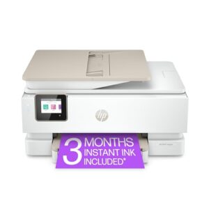 HP ENVY Inspire 7955e Wireless Color Inkjet Printer, Print, scan, copy, Easy setup, Mobile printing, Best-for home, 3 month Instant Ink trial included, White