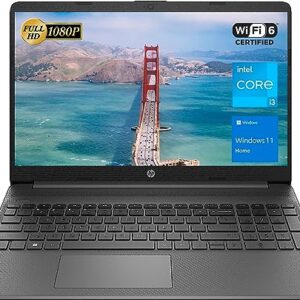 HP Essential Laptop, 15.6″ FHD Display, Intel Core i3-1215U Processor, 16GB RAM, 1TB SSD, Webcam, Wi-Fi 6, HDMI, Windows 11 Home, KKE Accessories, Gray