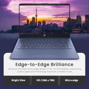 HP New 14″ HD Ultra Light Thin Laptop, Quad-Core Intel Celeron Processor, 16GB RAM, 564GB (64GB eMMC+ 500GB Ext Driver), Upto 11 Hours, Windows 11 S + 1 Year Office 365+HubxcelAccessory, Royal Blue