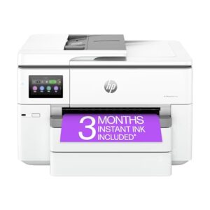 HP OfficeJet Pro 9730e Wide-Format Wireless All-in-One Color Inkjet Printer, Print, scan, Copy up to 11×17′, ADF, Duplex Printing Best-for-Office, 3 Month Instant Ink Trial Included (537P6A)