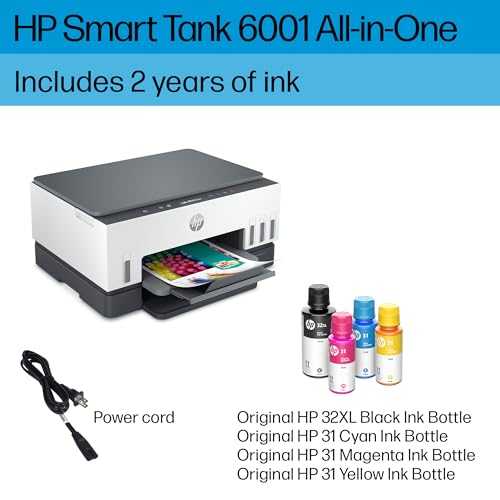 HP Smart -Tank 6001 Wireless Cartridge-Free all in one printer, this ink -tank printer comes with up to 2 years of ink included, with mobile print, scan, copy (2H0B9A) - Image 8
