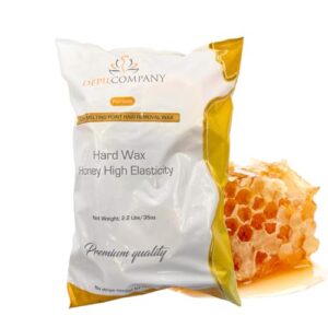 Hard Wax Honey – Professional High-Yield Hard Wax, Special Active Ingredients, Quick-Drying, Extra Elastic, Perfect Adherence, 2.2 lbs