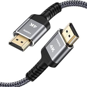 Highwings 4K HDMI 2.0 Cable 6.6FT/2m – 4K@60Hz HDR Braided HDMI Cord, 18Gbps High Speed with Ethernet/ARC, 3D, HDCP 2.2, ARC, Compatible for PS-5/4/3/4K HDTV/Monitor/Projector/Streaming Media