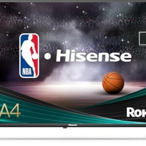 Hisense 32-Inch Class A4 Series HD 720p Smart Roku TV with Alexa Compatibility (32A4HNR) – Dolby Audio, Slim Bezel Design, Google Assistant