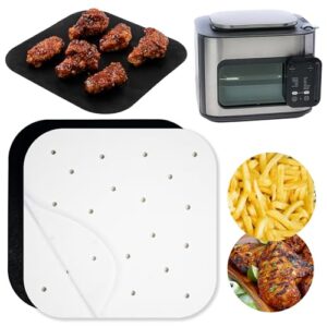 INFRAOVENS Air Fryer Parchment Paper Sheets for Ninja Combi All-in-One Multicooker 14-in-1 SFP701 Airfryer Oven and Slow Cooker, Perforated Liners 100pcs Pre-Cut Square Accessories, Basket Protectors