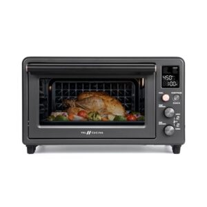 Infrared Heating Air Fryer Toaster Oven Combo, with Non-toxic Enamel-coated Interior, Extra Large Countertop Convection Oven 10-in-1 Combo, 6-Slice Toast, Enamel Baking Pan Easy Clean