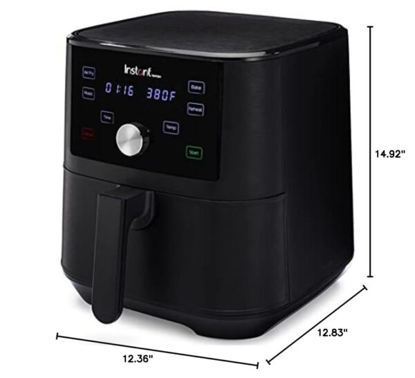 Instant Pot Vortex 6QT XL Air Fryer, 4-in-1 Functions that Crisps, Roasts, Reheats, Bakes for Quick Easy Meals, 100+ In-App Recipes, is Dishwasher-Safe, from the Makers of Instant Pot, Black - Image 3