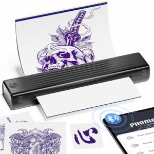 Itari 2025 Tattoo Stencil Printer with 10 Pcs Transfer Paper, Wireless Stencil Printer for Tattooing, Bluetooth Tattoo Printers Compatible with Phones, Tablets & PC, Tattoo Kit for Beginners