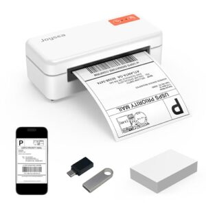 Joysea Bluetooth Shipping Label Printer, 4×6 Wireless Thermal Printer for Small Business, Compatible with Android, iOS, Windows, Mac,Widely Used for Amazon, FedEx, USPS