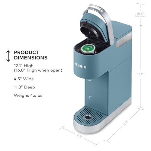 Keurig K-Mini Plus Single Serve K-Cup Pod Coffee Maker, with 6 to 12oz Brew Size, Stores up to 9 K-Cup Pods, Travel Mug Friendly, Evening Teal - Image 4