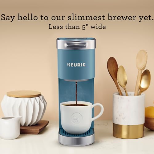 Keurig K-Mini Plus Single Serve K-Cup Pod Coffee Maker, with 6 to 12oz Brew Size, Stores up to 9 K-Cup Pods, Travel Mug Friendly, Evening Teal - Image 6