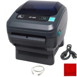 Koncept ZP450 for Zebra Replacement – Direct Thermal Label Barcode Printer -1 Year Warranty – ZP 450 with USB 2.0 Cable & 3 Prong Cord – USB, Serial and Parallel Connectivity 203 DPI