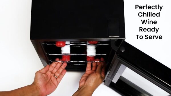 Koolatron Wine Fridge - Wine Cooler, 8 Bottle Wine Cabinet for Champagne, Red, White Wine, Thermoelectric Freestanding Celler For Bar, Home, Kitchen, Double Paned Glass Door, (23L) - Image 8