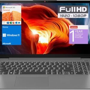 LENOVO IdeaPad 1 Laptop, 15.6” FHD Display, Intel Celeron N4500 Processor, 20GB RAM, 1TB SSD, SD Card Reader, Numeric Keypad, HDMI, Wi-Fi 6, Windows 11 Home, 1 Year Office 365, Grey