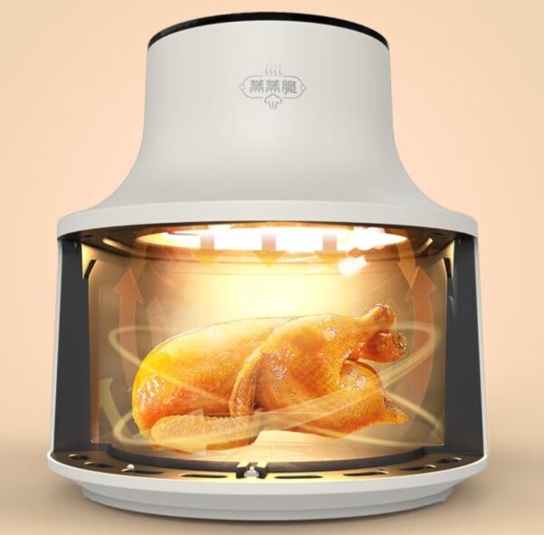 LIVEN Air Fryer 6 QT White, 1400W Fast Cooking with 360° Hot Air Circulation, Non-stick Coating, Large 6L Capacity, Healthy Cooking with Visual Window - Image 5