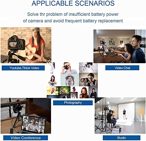 LP-E12 Dummy Battery DR-E12 DC Coupler ACK-E12 AC Power Adapter Kit for Canon EOS M50, EOS M50 Mark II, EOS M200 M100 Cameras - Image 7