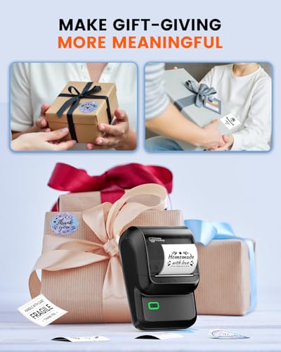 Label Maker with 3 Tapes, M100 Bluetooth Label Printer, Versatile App with 2000 Icons and 300 Templates, Address Label Maker for Small Business, Office, Home, School, Black - Image 6