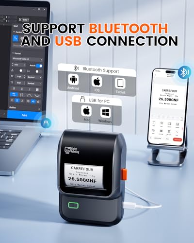 Label Maker with 3 Tapes, M100 Bluetooth Label Printer, Versatile App with 2000 Icons and 300 Templates, Address Label Maker for Small Business, Office, Home, School, Black - Image 7