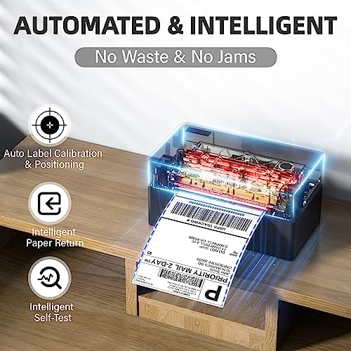 Label Printer, 4x6 Shipping Label Thermal Printer for Packages, Bluetooth Conection and Compatible with Android. iPhone.Windows, Mac, Chromebook, Amazon, Ebay, UPS.USPS, FedEx, Shopify - Image 5