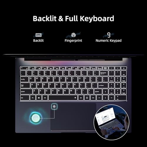 Laptop Computer 15.6", 2024 Laptops 8GB RAM, 256GB SSD Storage, Fingerprint Unlocking, N5095 CPU, Processors up to 2.9 GHZ, 5G WiFi/BT 4.2/HDMI, Traditional Laptop for Work, Study,Silver - Image 5