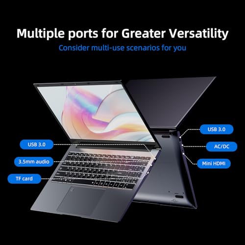 Laptop Computer 15.6", 2024 Laptops 8GB RAM, 256GB SSD Storage, Fingerprint Unlocking, N5095 CPU, Processors up to 2.9 GHZ, 5G WiFi/BT 4.2/HDMI, Traditional Laptop for Work, Study,Silver - Image 6
