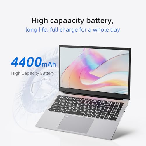 Laptop Computer 15.6", 2024 Laptops 8GB RAM, 256GB SSD Storage, Fingerprint Unlocking, N5095 CPU, Processors up to 2.9 GHZ, 5G WiFi/BT 4.2/HDMI, Traditional Laptop for Work, Study,Silver - Image 8