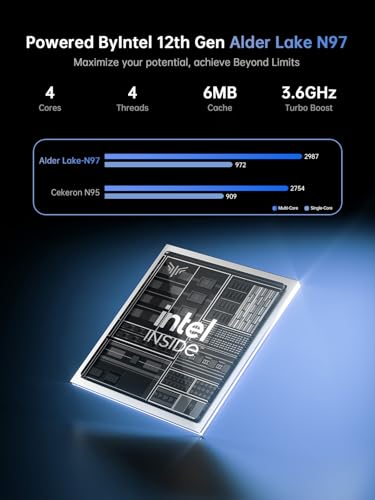 Laptop Computer Intel N97 15.6-in 16GB DDR4 512GB SSD Traditional Laptops Numeric Keypad WiFi 5 HDMI Type-C USB3.2 Webcam 3.5mm Audio Office Laptops Home Laptops - Image 3