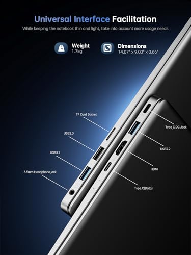 Laptop Computer Intel N97 15.6-in 16GB DDR4 512GB SSD Traditional Laptops Numeric Keypad WiFi 5 HDMI Type-C USB3.2 Webcam 3.5mm Audio Office Laptops Home Laptops - Image 5