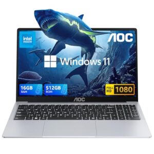 Laptop, Laptop Computer with Intel Processor Twin Lake N150(Up to 3.6GHz) 16GB DDR4 512GB SSD 15.6 Inch FHD Premium Laptop Windows 11 Pro, Metal Shell, Type-C