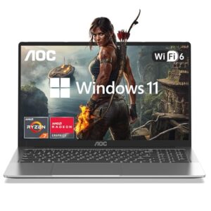 Laptop with AMD Ryzen 7 5700U Processor(Up to 4.3GHz), 16“ FHD Display Laptop Computer with 16GB RAM 512GB NVMe SSD, BT5.2, WiFi 6, USB3.2, 53Wh Battery,Backlit Keyboard,Type-C