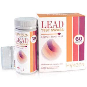 Lead Test Kit (60 Rapid Testing Swabs) 30-Second Results, 2025 All-New Suitable for use on Housepaint, Dishes, Toys, Jewelry, Metal, Ceramics, Wood. Just Dip in Vinegar to Use Lead Test Swabs.