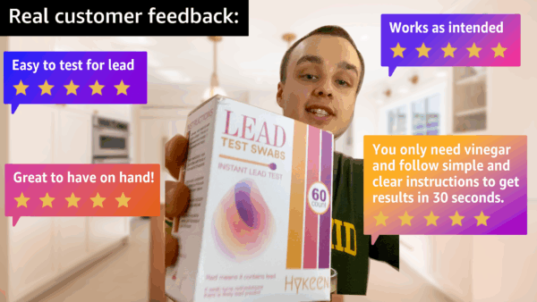 Lead Test Kit (60 Rapid Testing Swabs) 30-Second Results, 2025 All-New Suitable for use on Housepaint, Dishes, Toys, Jewelry, Metal, Ceramics, Wood. Just Dip in Vinegar to Use Lead Test Swabs. - Image 8