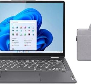 Lenovo Flex 5i 14″ Touchscreen 2-in-1 Laptop | Intel Core i5-1235U Processor | 8GB RAM | 512GB SSD | Intel Iris Xe Graphics | Backlit | Fingerprint | Windows 11 S | Bundle with Grey Bag