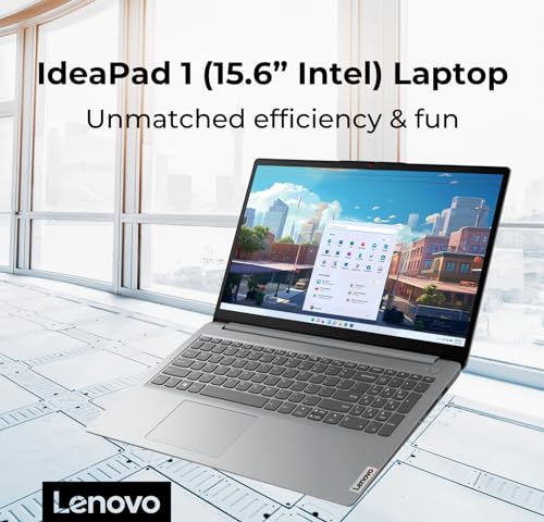 Lenovo IdeaPad 1 Student Laptop, 15.6" FHD Display, Intel Dual Core Processor, 12GB RAM, 512GB SSD + 128GB eMMC, 1 Year Office 365, Wi-Fi 6, Webcam, Bluetooth, SD Card Reader, Windows 11 Home, Grey - Image 3