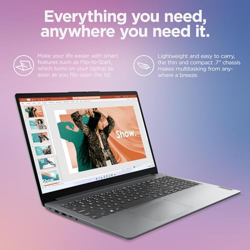 Lenovo IdeaPad 1 Student Laptop Computer, 15.6" FHD Display, Intel Dual Core Processor, 16GB DDR4 RAM, 256GB PCIe SSD, WiFi 6, Bluetooth 5.2, Type-C, Cloud Grey, Windows 11 Pro, Tichang - Image 4